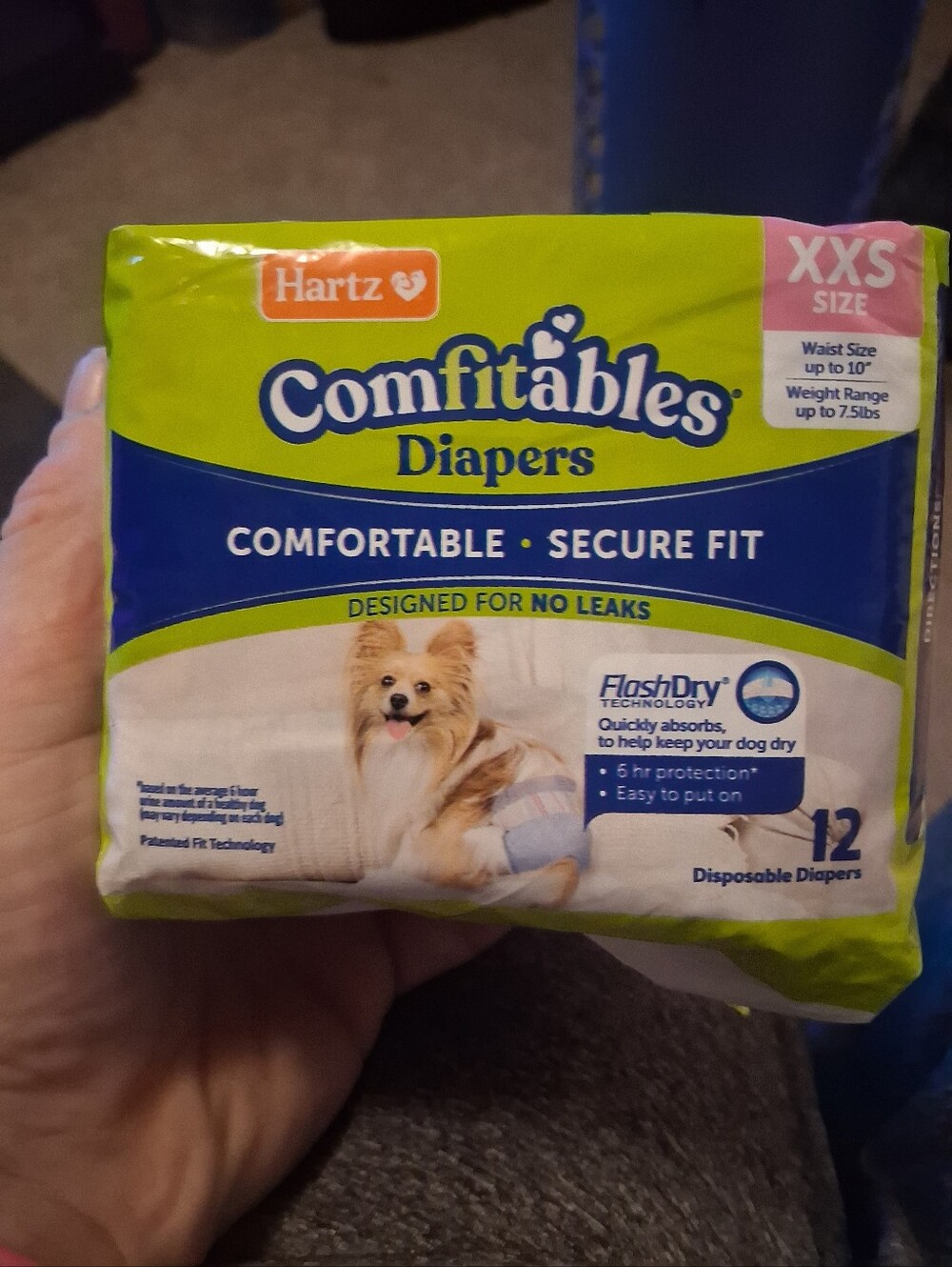 XXS Dog Diapers - 2 Packs of 12